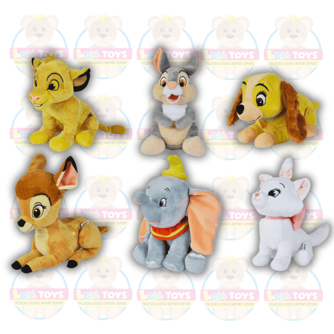 Disney Animaux 25 cm 6 assortiments